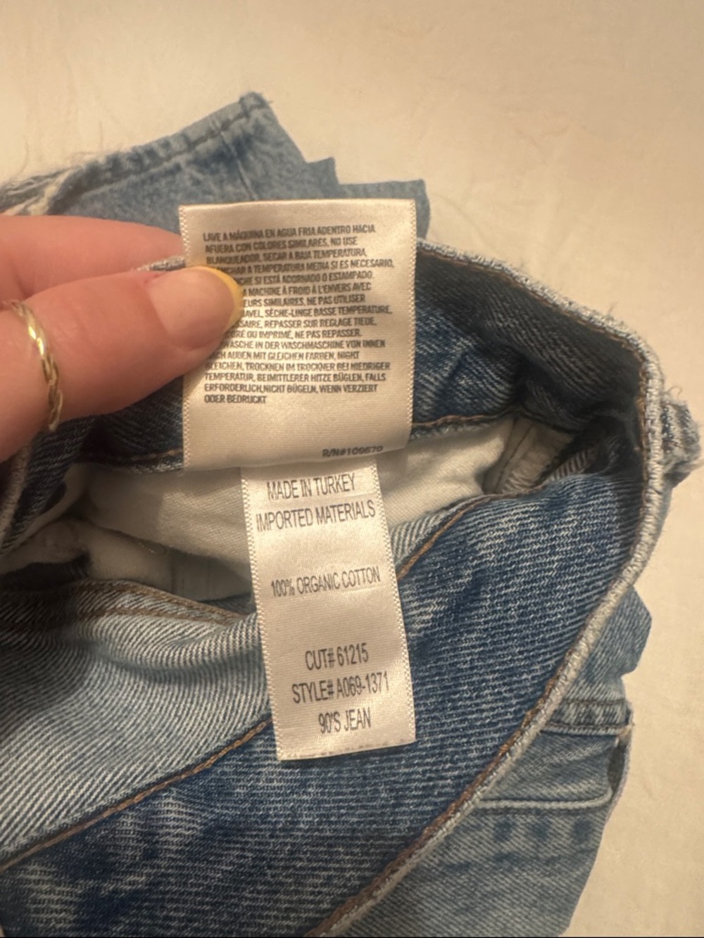 Agolde Medium Blue Straight Leg Jeans - Picture 4 of 4